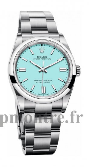 Réplique de Rolex Oyster Perpetual 36 Bracelet Oyster a cadran bleu turquoise m126000-0006 - Cliquez sur l'image pour la fermer