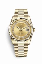Réplique montre Rolex Day-Date 36 jaune 18 ct 118238 m118238-0126