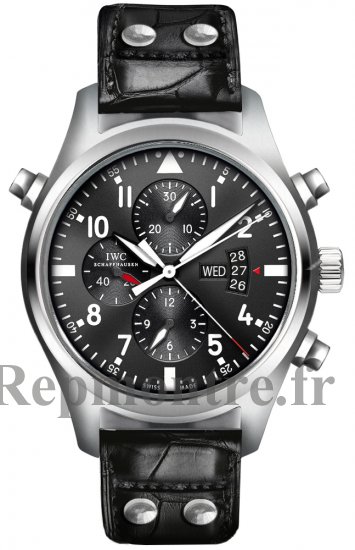 Réplique IWC Montres d'Aviateur Montre Double Chronographe Acier IW377801 - Cliquez sur l'image pour la fermer