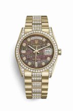Réplique montre Rolex Day-Date 36 jaune 18 ct jeu de cosses 118388 m118388-0147
