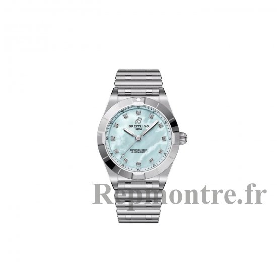 Breitling Chronomat 28 en acier inoxydable bleu nacre A72310101C1A1 - Cliquez sur l'image pour la fermer