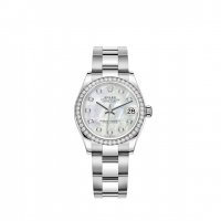 Réplique Rolex Datejust 31 White Rolesor Oystersteel 18 ct white gold M278384RBR-0007