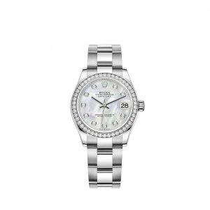 Réplique Rolex Datejust 31 White Rolesor Oystersteel 18 ct white gold M278384RBR-0007