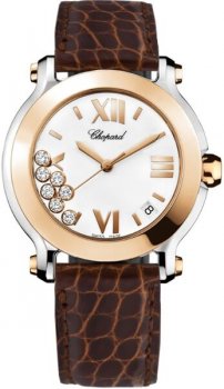 Chopard Happy Sport Round Quartz 36mm Dames Réplique Montre 278492-9001