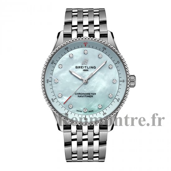 Copie montre Breitling Navitimer 32 mm pour femme Nacre bleue A77320171C1A1 - Cliquez sur l'image pour la fermer
