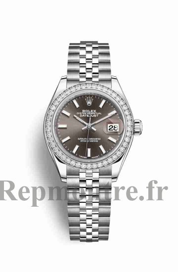 Réplique montre Rolex Datejust 28 Blanc Role blanc 279384RBR Gris fonce Cadran m279384rbr-0013 - Cliquez sur l'image pour la fermer