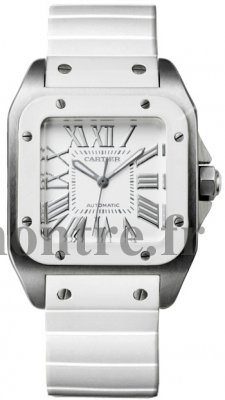 Réplique Cartier Santos 100 Medium Automatique Acier & White Rubber W20129U2 - Cliquez sur l'image pour la fermer