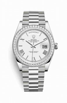 Réplique de montre Rolex Day-Date 40 blanc 228349RBR m228349rbr-0039