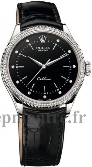 Réplique Rolex Cellini Time 18ct Or blanc 50609RBR - Cliquez sur l'image pour la fermer