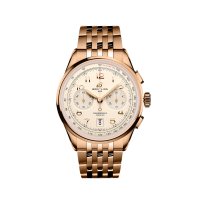 Breitling Premier B01 Chronographe 42 mm Replique de montre pour homme Argent Or rose 18 carats RB0145371G1R1