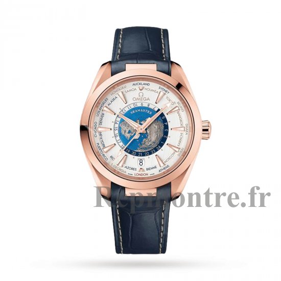 Omega Seamaster Aqua Terra 150M Co-Axial Master Chronometre Gmt Worldtimer 43mm O22053432202001 - Cliquez sur l'image pour la fermer