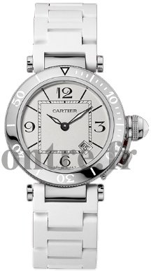 Cartier Pasha Seatimer 33MM Acier inoxydable Montre Réplique W3140002 - Cliquez sur l'image pour la fermer