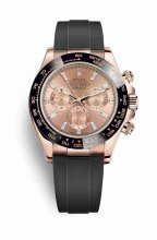 Réplique montre Rolex Cosmograph Daytona 18 ct Everose 116515LN cadran rose m116515ln-0016