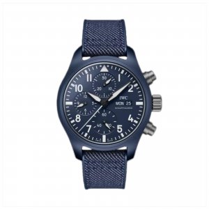 IWC Pilot Chronograph 41 Top Gun Oceana 42 mm Copie montre homme Bleu IW389404