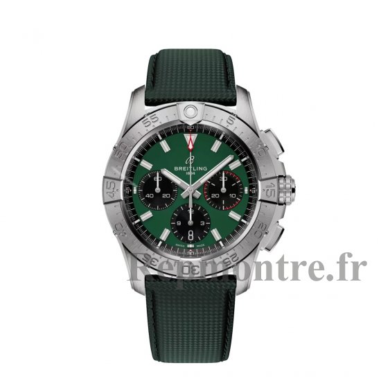 Breitling Avenger AB0146101L1X1 B01 Chronographe 42 Acier Inoxydable Bracelet Vert - Cliquez sur l'image pour la fermer