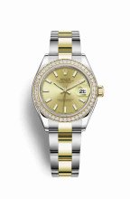 Réplique montre Rolex Datejust 28 Jaune Roles jaune 18 ct 279383RBR m279383rbr-0002