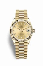 Réplique montre Rolex Datejust 31 jaune 278278 m278278-0009