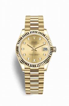 Réplique montre Rolex Datejust 31 jaune 278278 m278278-0009