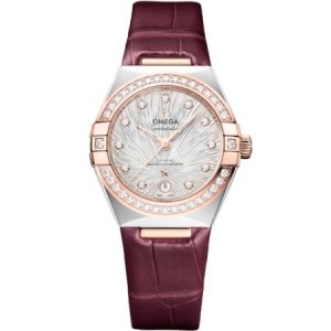 Omega Constellation Manhattan 29 Co-Axial Master Chronometer Acier inoxydable Or Sedna Cadran diamant 131.28.29.20.52.001
