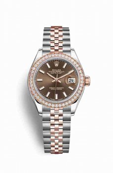 Réplique montre Rolex Datejust 28 Everose Roles 18 ct Everose 279381RBR m279381rbr-0017