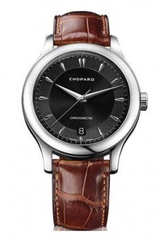 Chopard L.U.C Classic Noir Dial marron Cuir Automatique hommes Réplique Montre 161907-1001