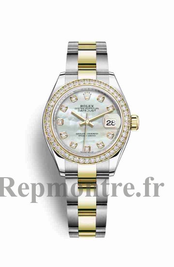 Réplique montre Rolex Datejust 28 Jaune Roles jaune 18 ct 279383RBR Blanc nacre sertie de Cadran m279383rbr-0020 - Cliquez sur l'image pour la fermer