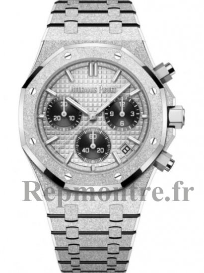 Copie de Audemars Piguet Royal Oak Chronographe Automatique Blanc Givre Or 41mm Gris 26240BC.GG.1324BC.01 - Cliquez sur l'image pour la fermer