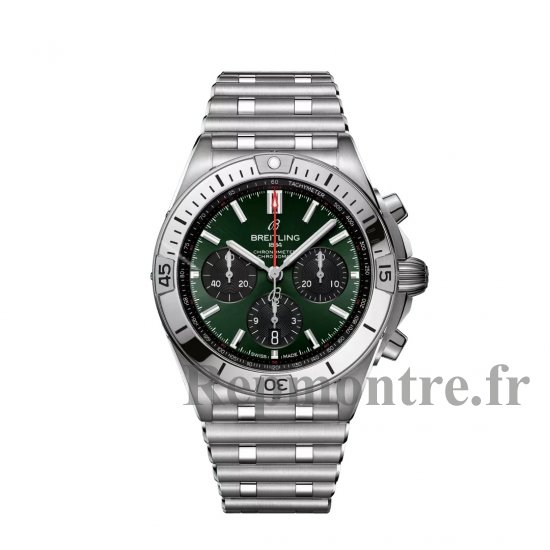 Breitling Chronomat B01 42 Acier Inoxydable Rouleaux Verts AB0134101L2A1 - Cliquez sur l'image pour la fermer