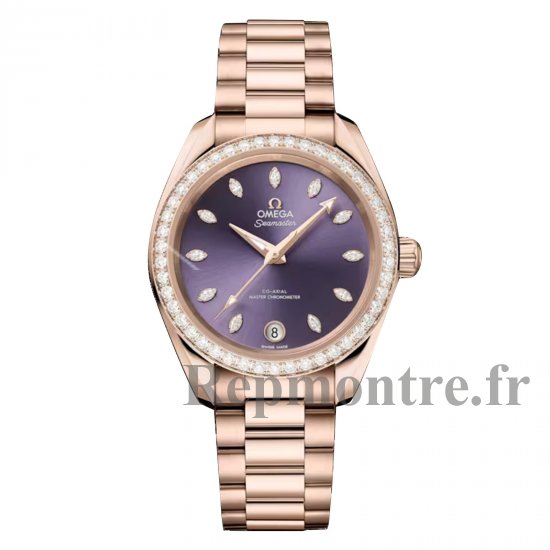 Omega Seamaster Aqua Terra Shades 34 mm Replique montre pour femme Violet O22055342060001 - Cliquez sur l'image pour la fermer