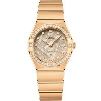 Omega Constellation Manhattan 28 Quartz Or jaune Diamant Meteorite de lin 131.55.28.60.99.006