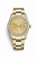 Réplique montre Rolex Day-Date 36 jaune 18 ct en semble de cosses 118388 m118388-0032