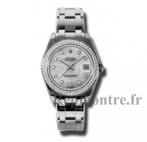 Réplique Rolex Masterpiece Mere de perle 18kt Blanc Or Dames 81339MDPM - Cliquez sur l'image pour la fermer