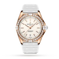 Breitling Super Chronomat Automatique 38 Origines Blanc Or Rose 18 Carats Bracelet En Caoutchouc Replique Montre R17356531G1S1