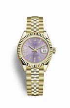 Réplique montre Rolex Datejust 28 jaune 18 ct 279178 Set de lilas Cadran m279178-0012