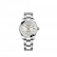 Réplique montre Rolex Datejust 31 Bracelet Oyster a cadran argente Rolesor blanc m278344rbr-0031