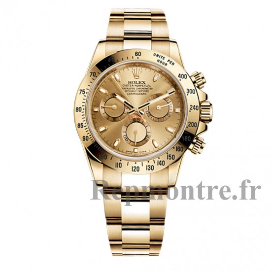 Réplique Rolex Cosmograph Daytona Champagne Cadran 18kt Montre Homme Or Jaune - Cliquez sur l'image pour la fermer