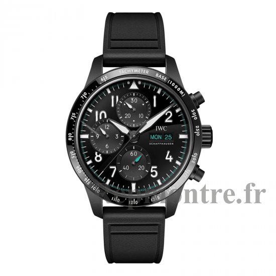 IWC Pilot Performance Chronographe 41 mm Mercedes AMG Petronas Formula One Team Copie montre pour homme Caoutchouc noir IW388306 - Cliquez sur l'image pour la fermer