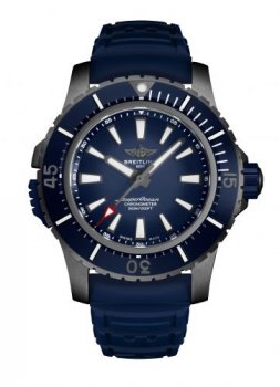 qualite superieure Réplique Breitling Superocean II 48 Titanium / Bleu / Rubber / Pin