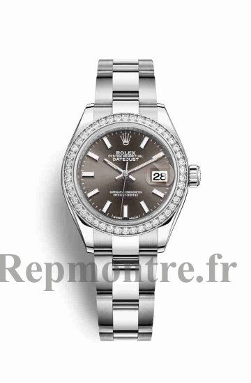Réplique montre Rolex Datejust 28 Blanc Role blanc 279384RBR Gris fonce Cadran m279384rbr-0014 - Cliquez sur l'image pour la fermer