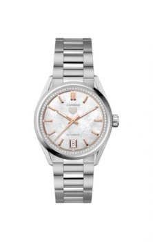TAG Heuer Carrera Date 36 en acier inoxydable avec diamants WBN231C.BA0001