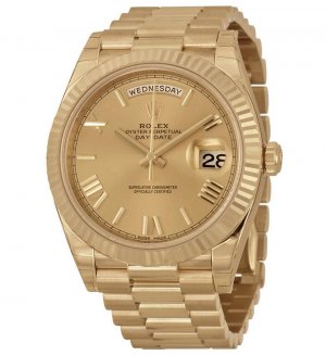 Réplique Rolex Day-Date 40 Champagne Cadran 18K Or Jaune President 228238CRSP