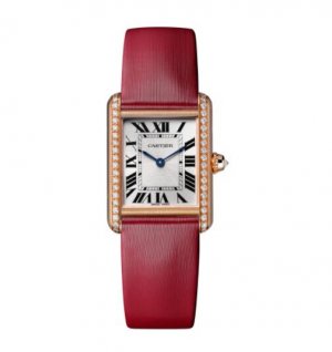 Replique Montre Cartier Tank Louis Petit Model Or Rose Diamants WJTA0034