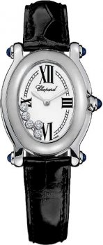 Chopard Happy Sport Oval 5 Floating Diamants Dames Réplique Montre 277465-1005