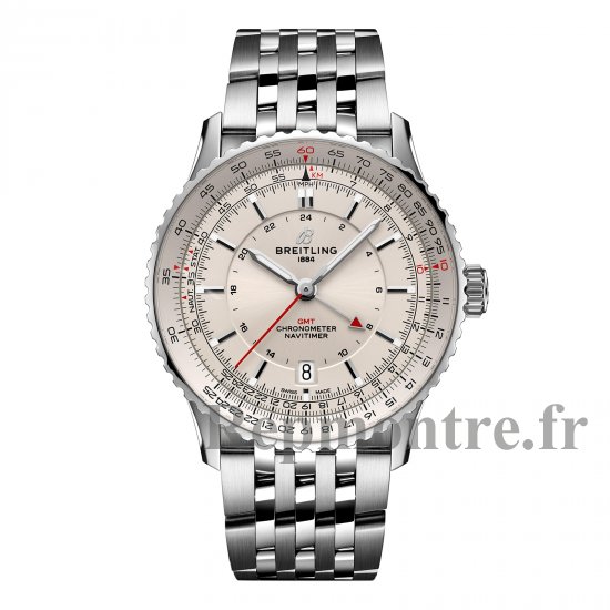 Breitling Navitimer Automatique GMT 41mm Montre Copie Homme Argent Acier Inoxydable A32310211G1A1 - Cliquez sur l'image pour la fermer