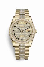 Réplique montre Rolex Day-Date 36 jaune 18 ct 118348 Cadran de m118348-0013