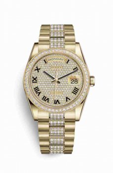 Réplique montre Rolex Day-Date 36 jaune 18 ct 118348 Cadran de m118348-0013