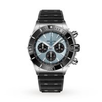 Breitling Super Chronomat B01 44 Replique de montre en acier inoxydable et platine bleu glacier PB0136251C1S