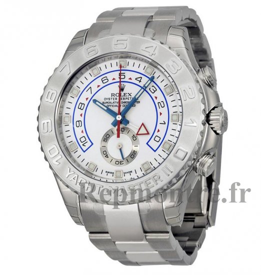 Réplique Rolex Yacht-Master II Blanc Cadran 18K Blanc Or Oyster 116689WAO - Cliquez sur l'image pour la fermer