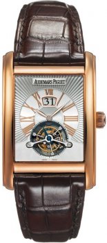 Réplique Audemars Piguet Edward Piguet Large Date Tourbillon montre 26009OR.OO.D088CR.01