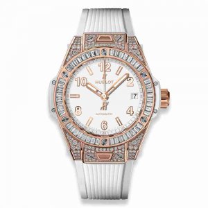 AAA de haute Réplique montre Hublot Big Bang UN Clic King Blanc Bijoux 39mm 465.OE.2080.RW.0904